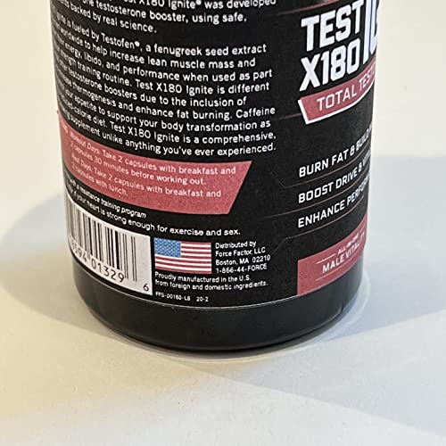 Force Factor Test X180 Gummies Testosterone Booster for Men with Tongkat Ali, Horny Goat Weed, Tribulus Terrestris, Fenugreek, & Black Maca, Supplement Men, Berry Punch, 60 Gummies, 1-Pack