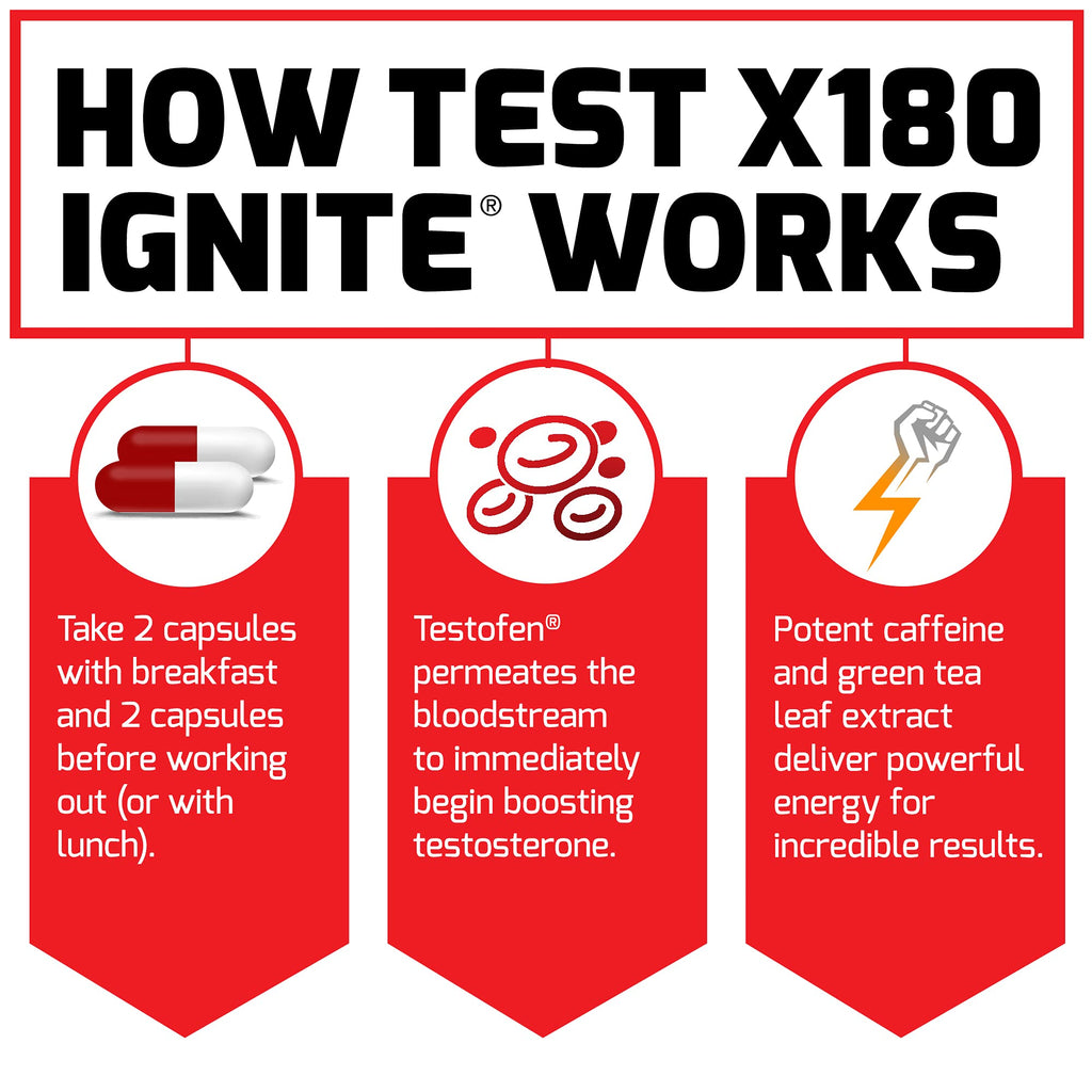 Force Factor Test X180 Gummies Testosterone Booster for Men with Tongkat Ali, Horny Goat Weed, Tribulus Terrestris, Fenugreek, & Black Maca, Supplement Men, Berry Punch, 60 Gummies, 1-Pack