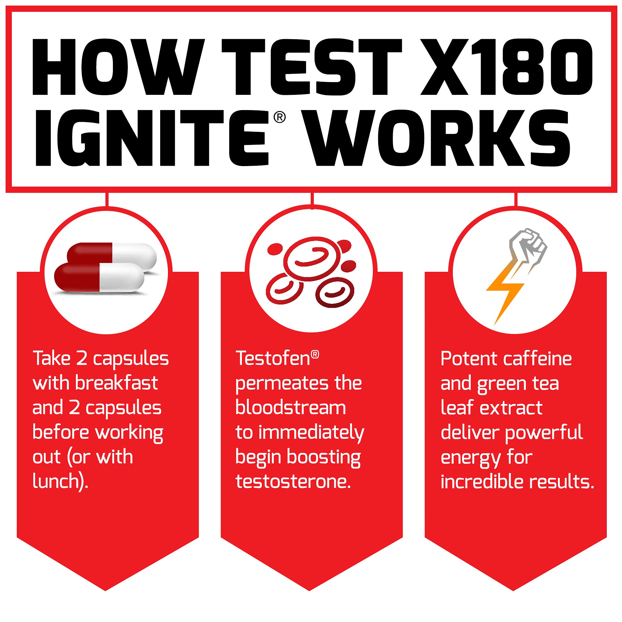 Force Factor Test X180 Gummies Testosterone Booster for Men with Tongkat Ali, Horny Goat Weed, Tribulus Terrestris, Fenugreek, & Black Maca, Supplement Men, Berry Punch, 60 Gummies, 1-Pack