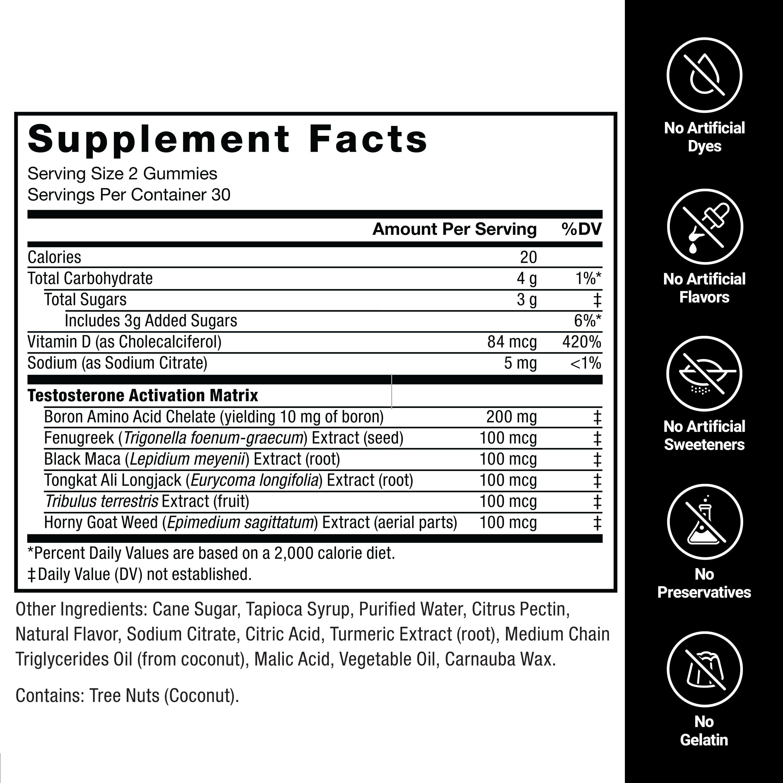 Force Factor Test X180 Gummies Testosterone Booster for Men with Tongkat Ali, Horny Goat Weed, Tribulus Terrestris, Fenugreek, & Black Maca, Supplement Men, Berry Punch, 60 Gummies, 1-Pack